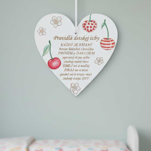 Pravidla dětského pokoje 17 cm třešně 2