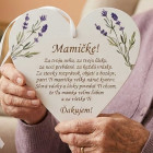 Tabulka na dveře ozdobená 17cm Mamince