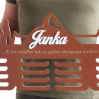 Dřevěný věšák na medaile 80cm HORA + malování + jméno