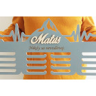 Dřevěný věšák na medaile 80cm HORA + malování + jméno