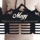 Dřevěný věšák na medaile 80cm HORA + malování + jméno