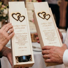 Svatební poděkování pro rodiče vínový dřevěný obal