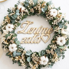 Dřevěný svatební nápis Ženíme zetě 87x137x3mm