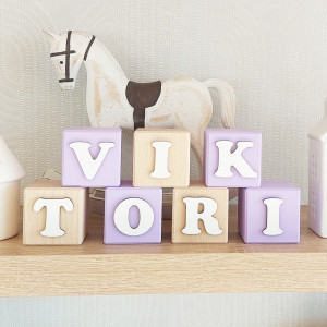 Dřevěné kostky s jménem 2