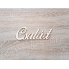 Nápis "Csálad" se opálenými hranami k rodinnému kalendáři