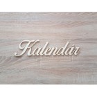 Nápis "Kalendář" s opálenými hranami k rodinnému kalendáři