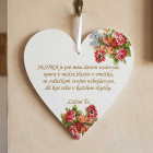 Tabulka na dveře ozdobená 17cm Sestra je pro mě darem