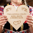 Dřevěná tabulka 17cm-Nikdy neodcházej z domu