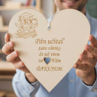 Dřevěná tabulka 17cm-Poděkování panu učiteli (164)