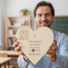 Dřevěná tabulka 17cm-Poděkování panu učiteli (164)