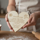 Dřevěná tabulka 17cm - Vánoční recept