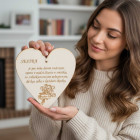 Dřevěná tabulka 17cm-Sestra je pro mě darem