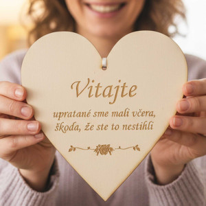 Dřevěná tabulka 17cm-Vítejte