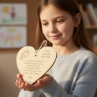 Dřevěná cedule 17cm - Poděkování paní učitelce s růží