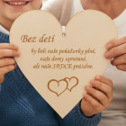 Dřevěná tabulka 17cm-Bez dětí