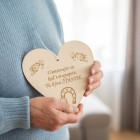 Dřevěná tabulka 17cm - Tady bydlí štěstí