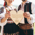 Dřevěná tabulka 17cm-Šťastné manželství