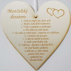 Dřevěná tabulka 17cm-Manželských desatero
