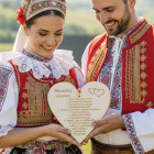 Dřevěná tabulka 17cm-Manželských desatero