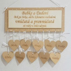 Tabulka 30x15cm babičce a dědečkovi (do 10ks srdíček)