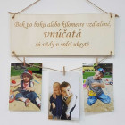 Dřevěná tabulka 30x11cm bok po boku vnoučata typ D