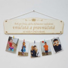 Dřevěná tabulka vedle sebe vnoučata a pravnoučata 55x15cm