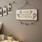 Dřevěná tabulka 30x11cm Sestra barva fialová