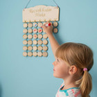 Dřevěná tabulka rozvrhu hodin 30x11cm