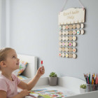 Dřevěná tabulka rozvrhu hodin 30x11cm