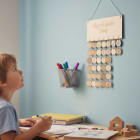 Dřevěný rozvrh hodin tabulka 30x12cm