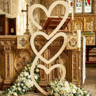 Výzdoba tři srdíčka výška 83cm