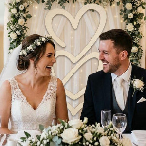 Výzdoba tři srdíčka výška 83cm 2