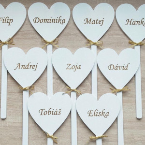 Výzdoba do kostela na 1. svaté přijímání srdce s jménem 2