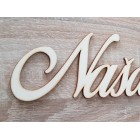 Dřevěný rodinný kalendář typu C s nápisem "Naše rodina"