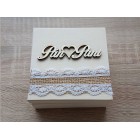 Svatební krabička s úzkou krajky Pan a Paní