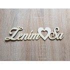 Dřevěný svatební nápis Žením se 70x300x3mm