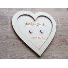 Podnos pod svatební prstýnky s jmény