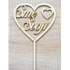 Dřevěný špíz jsme svou v srdíčku