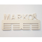 Dřevěný věšák na medaile s názvem hokejista 45cm