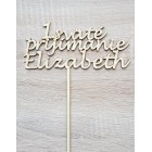 Dřevěný zapich 1.svaté přijímání s JMÉNEM Elizabeth