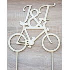 Dřevěný kolík na kolo s iniciálami, šířka 180 cm