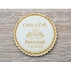 Magnetka svatební vroubkovaný holub 55x3mm