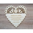 Poděkování rodičům vyřezané ptáčky