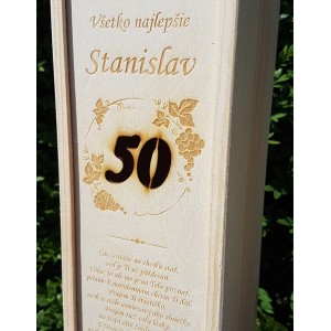 Dřevěný obal na 1 lahev 2