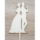 Dřevěný kolík novomanželé