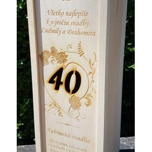 Dřevěný obal na 1 lahev 2