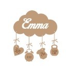 Jméno na obláčku s údaji o narození