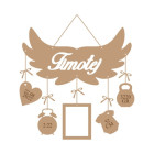 Jméno na křídlech s údaji o narození